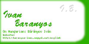 ivan baranyos business card